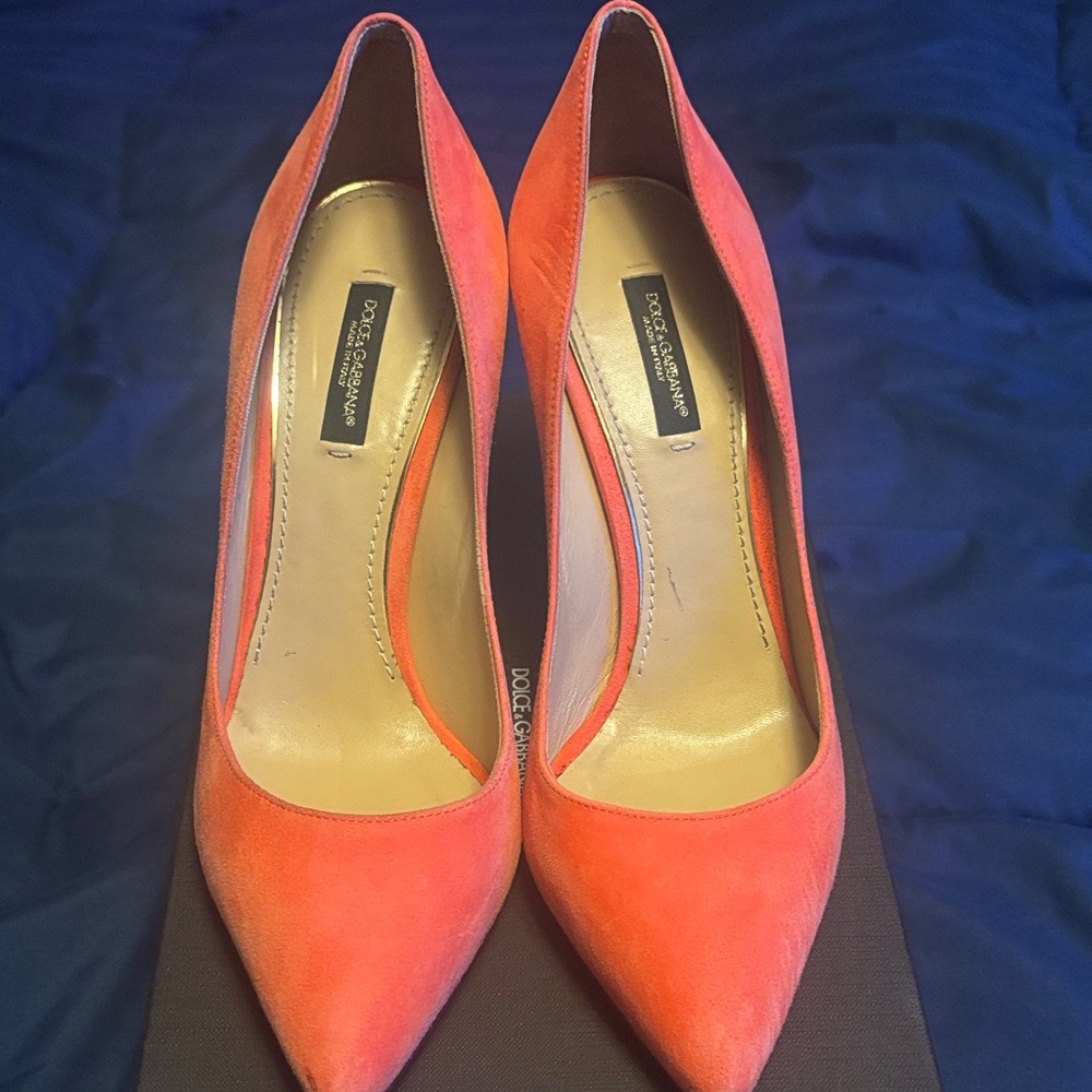 Dolce & Gabbana Vibrant Orange Heels